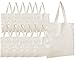 Plain Cotton Canvas Tote Bags in Bulk - 12 Pack - Natural, Black, White Canvas Bags Wholesale for Arts and Crafts, Heat Transfer, DIY and More!