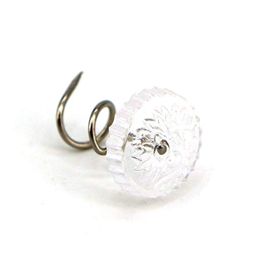 SAISN Upholstery Twist Pins/Push Pins with Clear Heads, Bedskirts/Slipcovers Pins for Sewing and Home Decor (30 Pack)