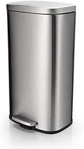 WW1 Cocina Bote de Basura, desechos de Cocina con Tapa, de Acero