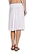 12 Ami Solid Basic Fold-Over Stretch Midi Short Skirt White Medium