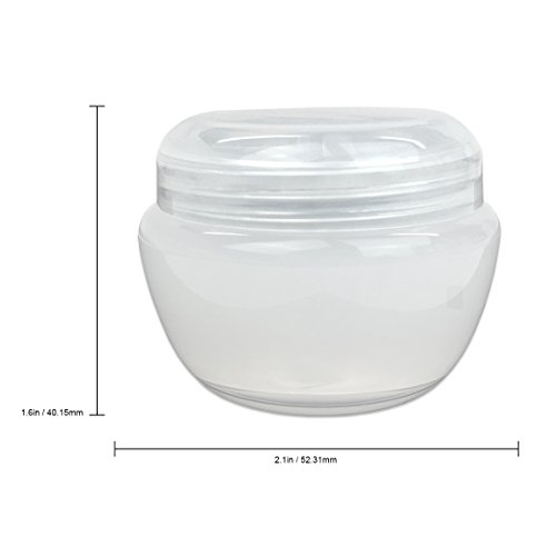 Beauticom 48 Pieces 30G/30ML (1 Oz) White Frosted Container Jars with Inner Liner for Homemade Moisturizers, Lotions, Skin Care Products - BPA Free