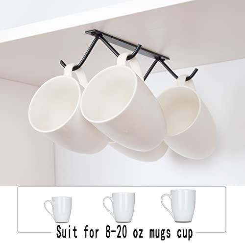 Hook Mug Holder Hanging Coffee Cup Rack for Kitchen, Under
