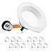 Parmida (12 Pack) 4 inch Dimmable LED Retrofit Recessed Downlight, 9W (65W Replacement), Smooth Design, 600lm, 3000K (Soft White), ENERGY STAR & ETL, LED Ceiling Can Light, LED Trim
