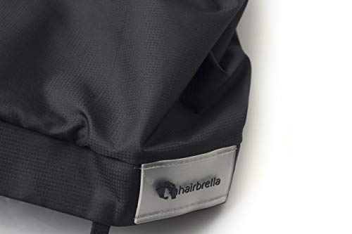 Hairbrella Women's Rain Hat, Waterproof, Sun Protection, Satin-Lined, Packable (Black - Regular) - Thumbnail 3