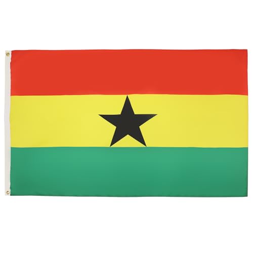AZ FLAG Ghana Flag 250x150 cm Ghanaian 100D Polyester 2 Grommets
