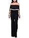 Halfword Womens Sexy Off Shoulder High Waist Wide Leg Jumpsuits Rompers Clubwear L Black