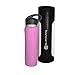 GO Active Stainless Steel Insulated Water Bottle with Flip Straw and Sweat-Proof Rubber Grip, H2O Sports Drinking Bottle is BPA Free, Portable, Durable, Good for Kids, Keeps Ice Over 20 Hours, 24 oz.