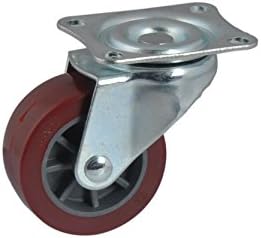 2PCS FIVERI Light Duty 2.5" 40Kg Polyurethane Swivel and Brake type Small Industrial Caster Wheel for trolley