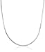LUHE Sterling Silver 1MM Snake Chain Italian Crafted Necklace Thin Lightweight Strong - Lobster Claw Clasp 14-30