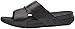 FitFlop Men's Bando Leather Croc Slide Sandal, Black, 10 M US