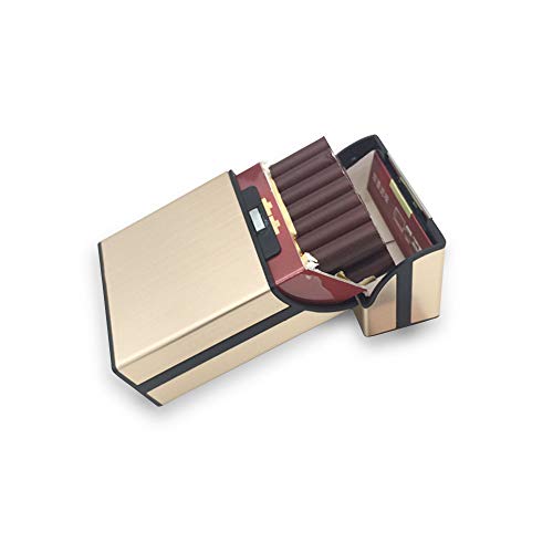 SITAKE 3 Pcs Metal Cigarette Box/Case (20 Capacities) - Cigarette Cigar Protective Cover Box - Brushed Aluminum Cigarette Case, Hard Box with Solid Magnetic Flip Top Closure (3 Colors, for Men) - Thumbnail 3