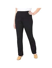 dama dentro de las damaes más el tamaño alto Bootcut Ponte Stretch Knit pantalón