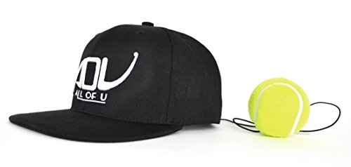 Fight Ball Reflex,Two Colors,Reaction Speed Practice, Punch Exercise For Boxing,MMA,Martial Arts,Anti-Stress/Anti-anxiety and Depression Ball Hat With String (black)