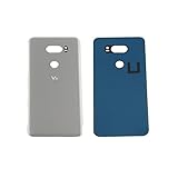 Foir Replacement Battery Back Glass Cover Rear Door Housing for LG V30 (Silver)