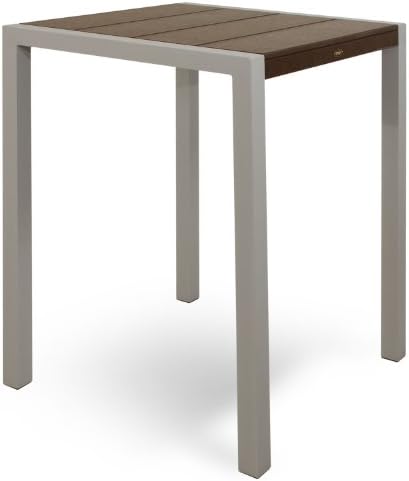 Trex Outdoor Furniture TX8012-11VL Surf City Bar Table, 30-Inch, Textured Silver/Vintage Lantern