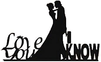 Romantic Wedding Cake Hat In Star Wars I Love You, I Know Wedding Hat - Acrylic Cake Topper - Mr. and Mrs. Cake Hat - Bride and Groom. (7 inches)