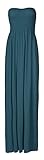 Forever Women's Plus Size Plain Boobtube Elasticated Sheering Maxi Dress
