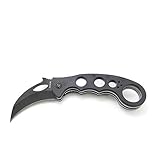 MASALONG Big White Shark Claw Folding Teeth Knife (Black Fox)