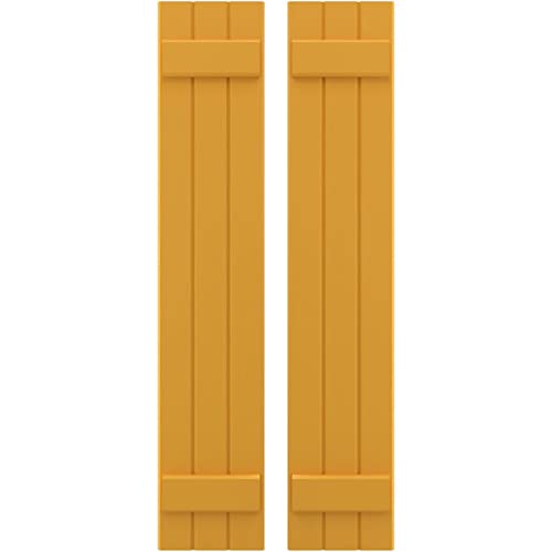 10 1/2"W x 41"H Americraft Three Board (2 Batten) Exterior Real Wood Joined Boa…