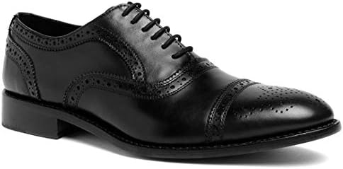 Anthony Veer Men's Ford Wingtip Brogue Lace-up Full Grain Leather Dress Formal Wedding Office Shoes Goodyear Welt