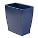 mDesign Wastebasket Trash Can - Rectangular, Navy Blue