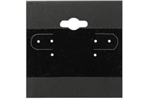 The Display Guys 100-pc Earring Cards for Selling - Jewelry Hanging Earring Display Cards, Earring Holder Cards (Black Flocked Velvet, 1.5 x 1.5) Fit 3 Pairs