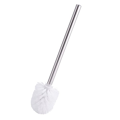 Stainless Steel Spherical Toilet Brush with Bowl Holder Base, Matte Finished, for Bathroom & Washroom Storage