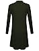 BIADANI Women Long Sleeve Classic Lightweight Open Front Jersey Cardigan Olive XXX-Large
