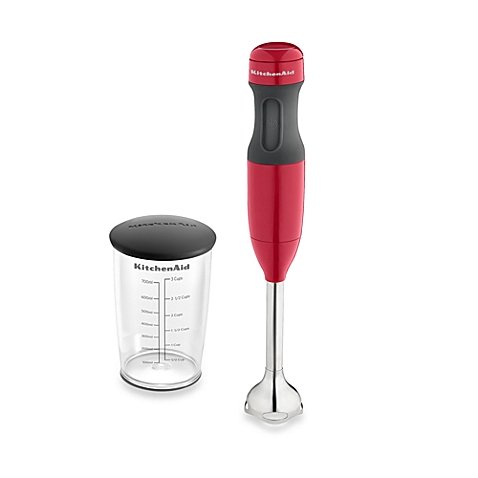 Click Here to See More Images KitchenAid 2-Speed Hand Blender with 3-Cup Jar & Lid in Empire Red
