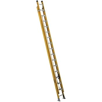 DeWalt DXL3420-16PG 16-Feet Fiberglass Extension Ladder Type IAA with 375-Pound Duty Rating, 16-Feet