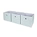 SbS Collapsible Foldable Fabric Storage Boxes, Cubes, Bins, Baskets. Mint Green Leaf pattern (3 Pack). Each Storage Bin Measures 11.8 inches on all sides