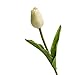 10 pcs White Tulip Flower Latex Real Touch For Wedding Bouquet KC456