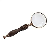Handheld Magnifier, Landnics Antique Handle Magnifier 10X Reading Magnifying Glass Loupe Magnifier for Reading Book, Inspection, Coins, Insects, Rocks, Map, Crossword Puzzle