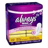 Always Maxi Pads, Lightly Scented - Regular - 22 ct
