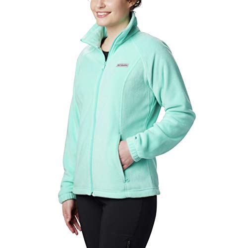 Columbia Women's Plus Size Benton Springs Full Zip Jacket, Soft Fleece with Classic Fit, Aquarium, 2X