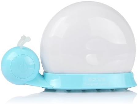 JollyGift®Dreamlike7 Color Changeable Snail Touch Sensor LED Night Light Long Lasting Rechargeable Bed Light for Baby Kids,Children,Family Home Decoration ,Lovely Cute (Blue)