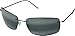 Maui Jim Sunglasses | Frigate 716-06 | Gunmetal Blue with Black Sleeve Rimless Frame, Polarized Neutral Grey Lenses, with Patented PolarizedPlus2 Lens Technology