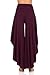 JDJ CO. Women's Layered Wide Leg Flowy Cropped Palazzo Pants, 3/4 length High Waist Palazzo Wide Legs Capri Pants(Medium,Plum)