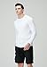 TSLA Men's Rashguard Swim Shirts, UPF 50+ Cool Running Workout Loose-Fit Long Sleeve, Sun Block White, X-Small