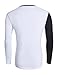COOFANDY Men's Patchwork Crewneck Casual Slim Fit Long Sleeve Pullover T-Shirt