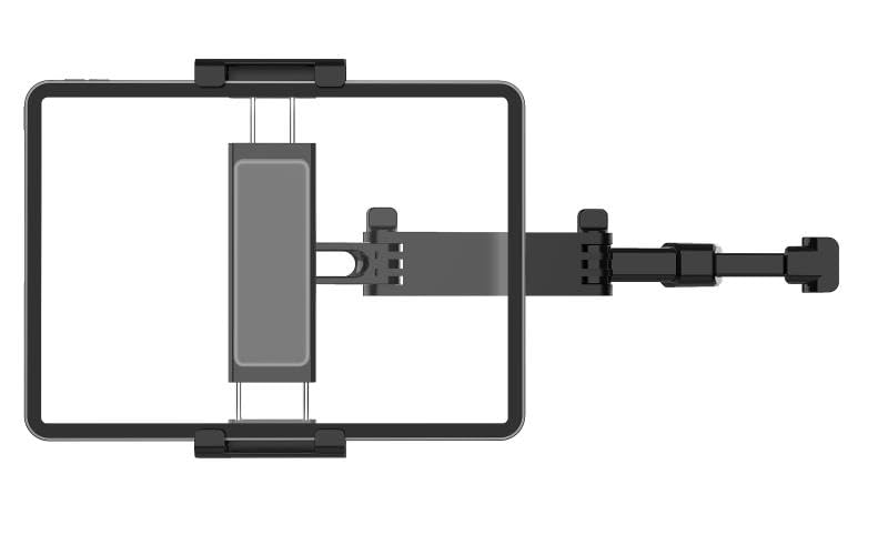 SOYUKI Headrest Tablet Holder, Car Seat Tablet Mount Holder, 4-Port USB Car Charger for Front & Back Seat Compatible with 4.5"-13.5" Pad/Tablet/Smartphone
