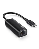 AUKEY USB C to Ethernet Adapter Type C to Gigabit Ethernet Adapter RJ45 LAN Network 10/100/1000 Mbps for MacBook Air iPad Pro 2018, Dell XPS, ChromeBook Pixel, Huawei, Lenovo, Samsung Galaxy Note10 S9
