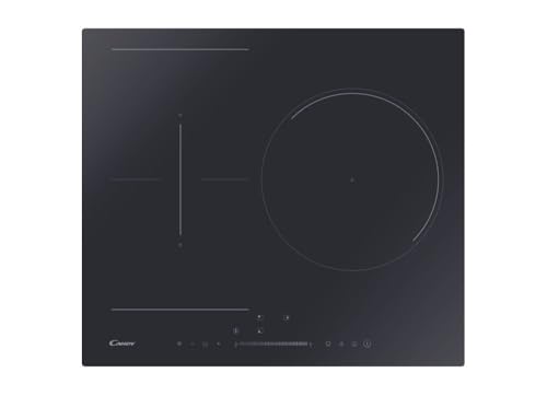 CTPS63SCTTWIFI/1 - Placa de inducción de 60 cm, 3 fuegos, 7400 W, negro, 9 niveles de potencia, 3 Boosters, temporizador, controles táctiles monoslider, seguridad infantil