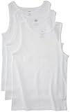 Fruit of the Loom Girls' 3 Pack White Tank