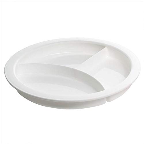 Divided Plate - Portion Plate - Adult Sectioned Eating Aid (White)