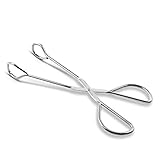 Hiash Food Tongs, Heavy Duty Stainless Steel Kitchen Tongs For Cooking, Barbecue, Serving Scissors Tongs - Buffet Pliers 9 Inch