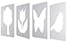 Shoneline Good Chalk Stencils for Kids Large Stencils Flower Stencil Set Chalk Figures Large Opening And Durable Plastic Sidewalk Chalk Stencil For Outside And Inside Art Creations (Clear Garden)