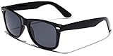 Retro Rewind Classic Polarized Sunglasses (Black | Smoke Polarized, 52)