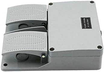 Useful Foot Switch Aluminum Shell Gray Double Pedal Switch Machine Tool