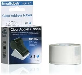 Genuine Seiko SLP-1RLC Clear Address Labels for Seiko SLP420, SLP-420 Smart Label Printers